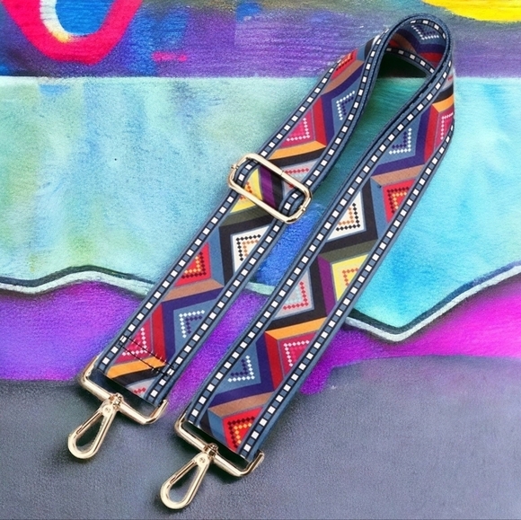 ποΈBoho Chic Colorful π Adjustable Shoulder Strap for Bags, Guitars & More π - Picture 5 of 10